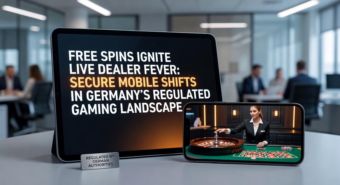 Dynamische Live-Dealer-Sitzung mit Free-Spins-Animation auf einem Smartphone-Bildschirm im deutschen Markt