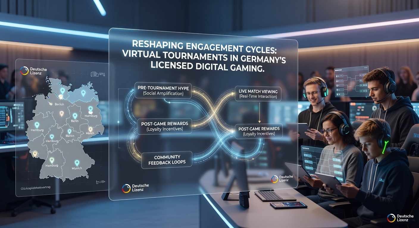 Mobile Ansicht eines virtuellen Poker-Turniers mit Leaderboard und Fortschrittsanzeige auf einer lizenzierten deutschen Plattform